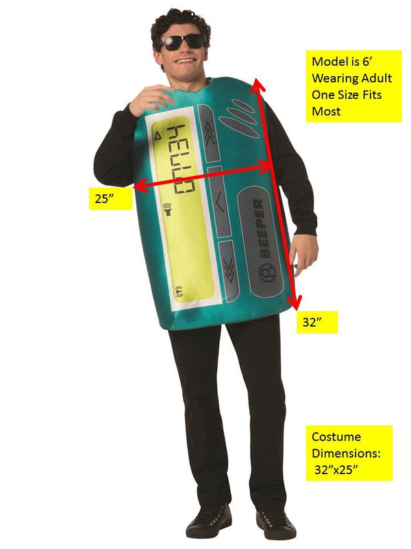 Retro Beeper Costume, Adult One Size