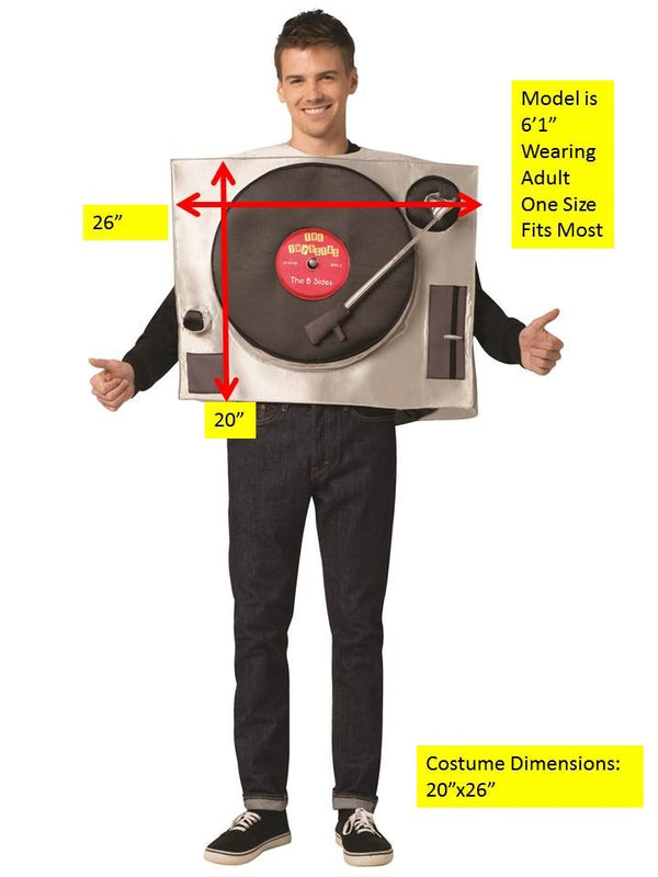 Old School Turntable Record Player Costume, Adult One Size