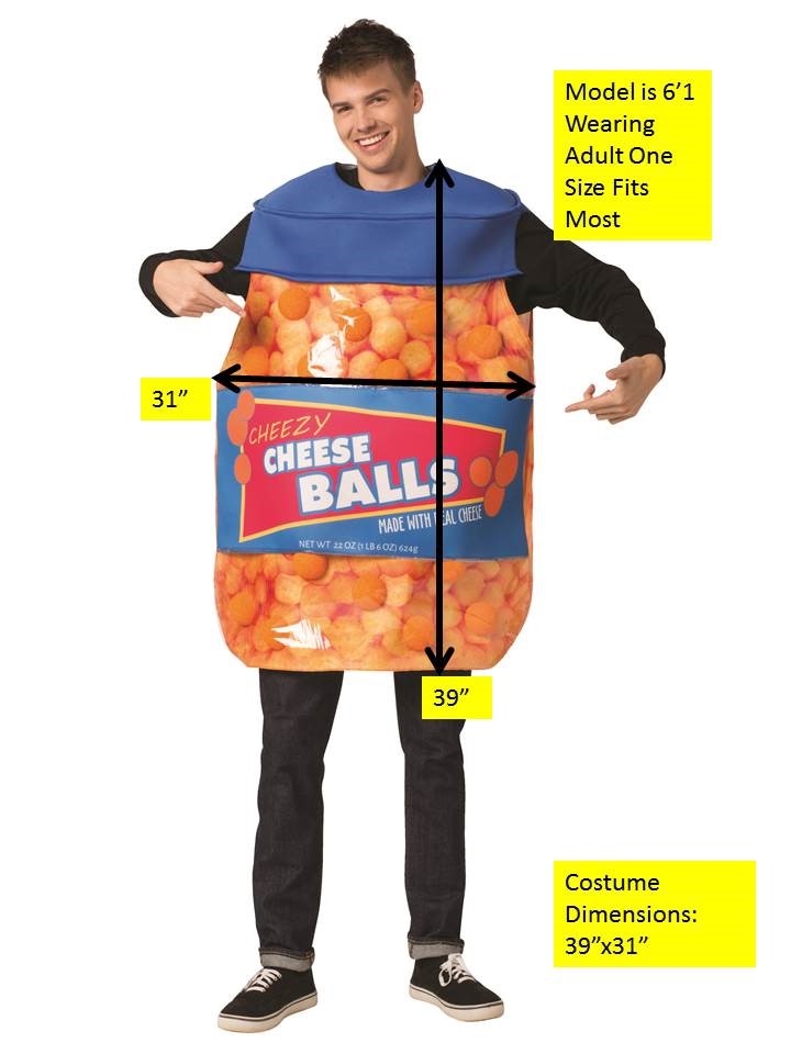 Cheeseballs Costume, Adult One Size