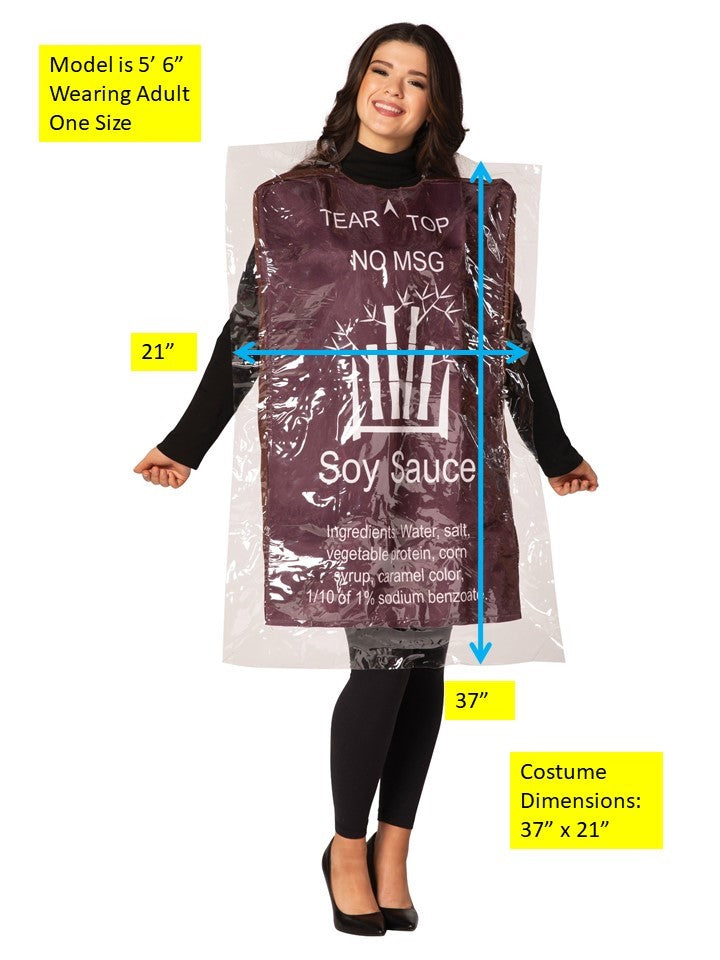 Soy Sauce Packet Costume, Adult One Size