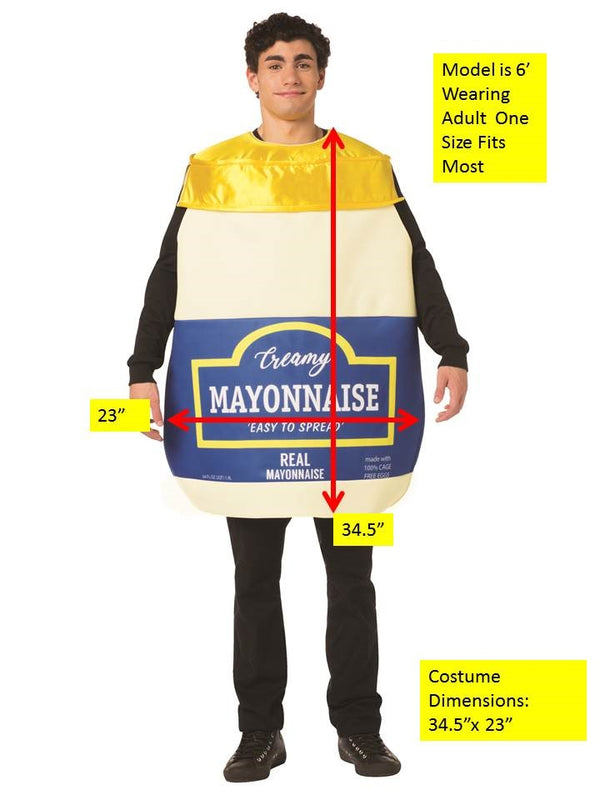 Mayonnaise Jar Costume, Adult One Size