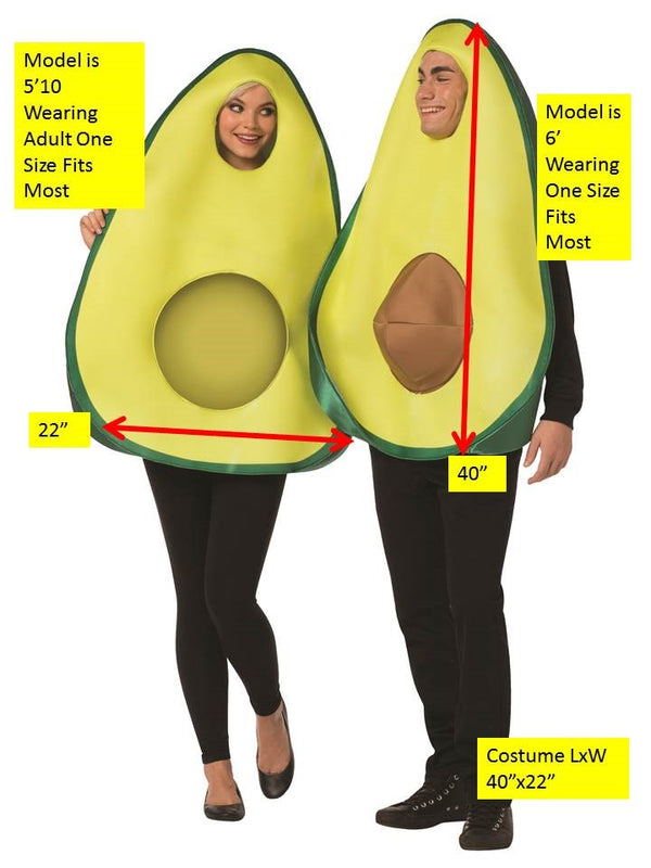 Avocado Couples Costume, Adult One Size