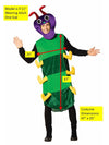 Caterpillar Halloween Costume, Colorful with Headpiece, Adult One Size