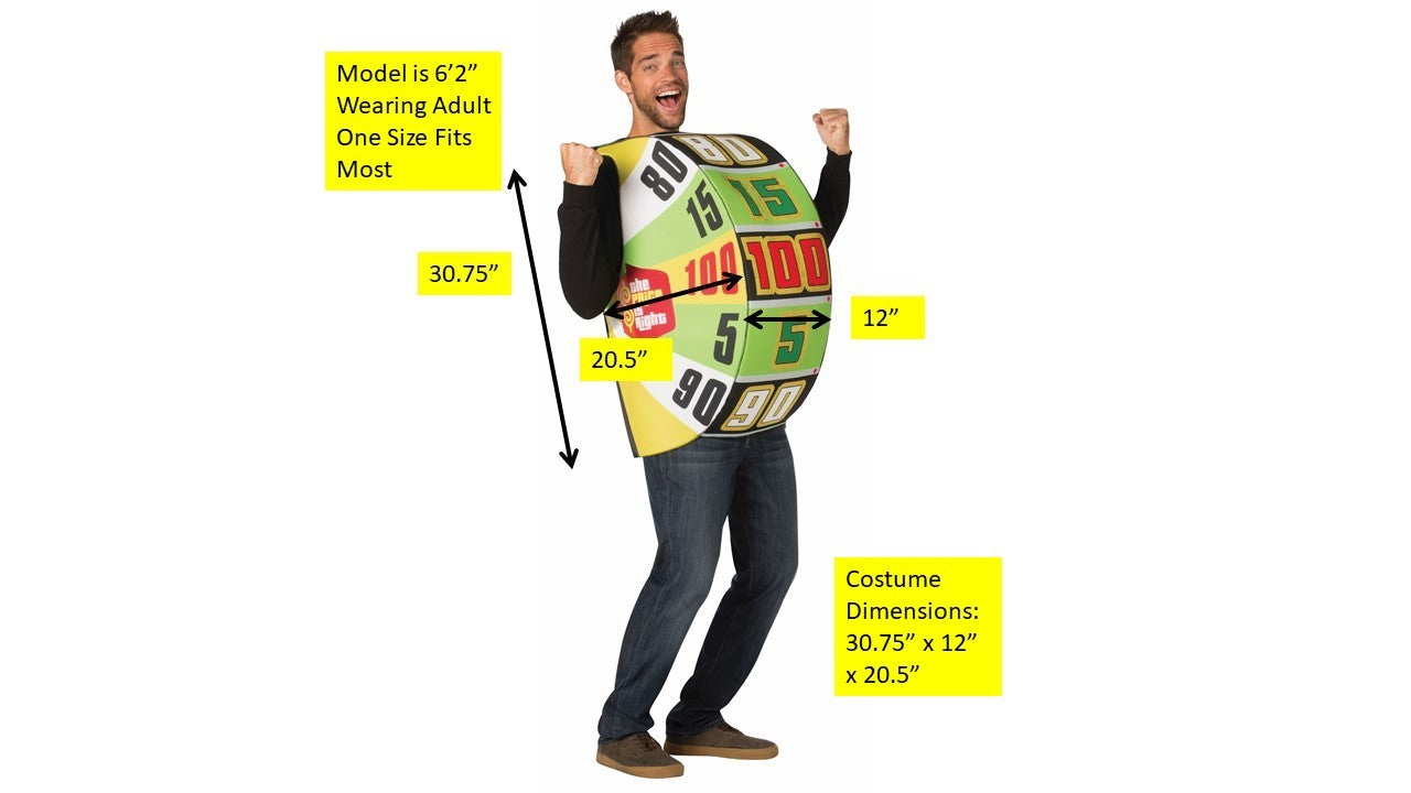 The Price is Right The Big Wheel Costume, Adult One Size