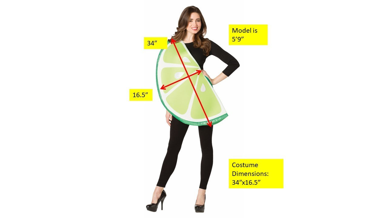 Lime Slice Costume, Adult One Size