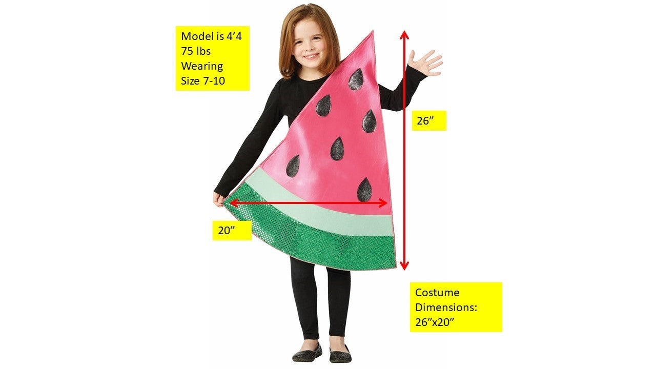 Watermelon Slice Costume, Child Size 7-10