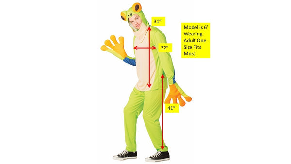 Tree Frog Costume, Adult One Size