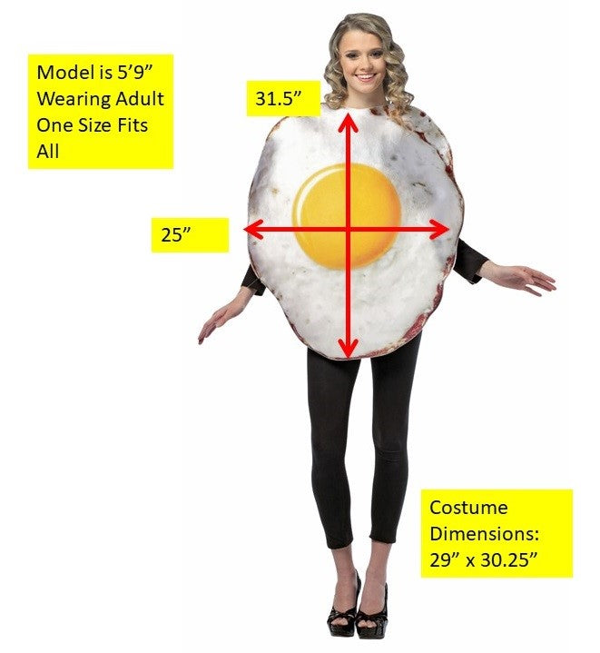 Fried Egg Costume, Adult One Size