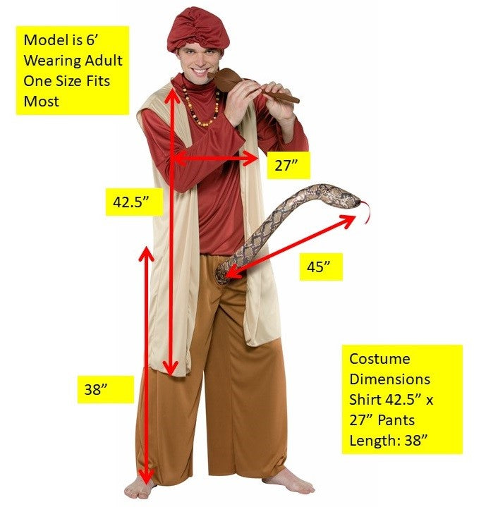 Snake Charmer Costume, Adult One Size