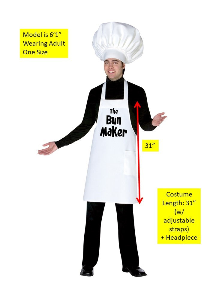 Bun Maker Costume, Adult One Size