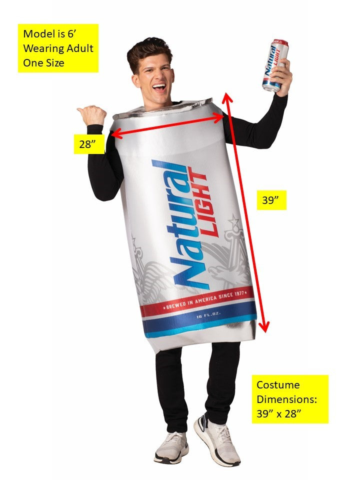 Natural Light Beer Can Costume, Adult One Size