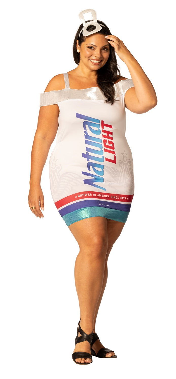 Natural Light Beer Can Dress Costume, Women's Sizes L-XL