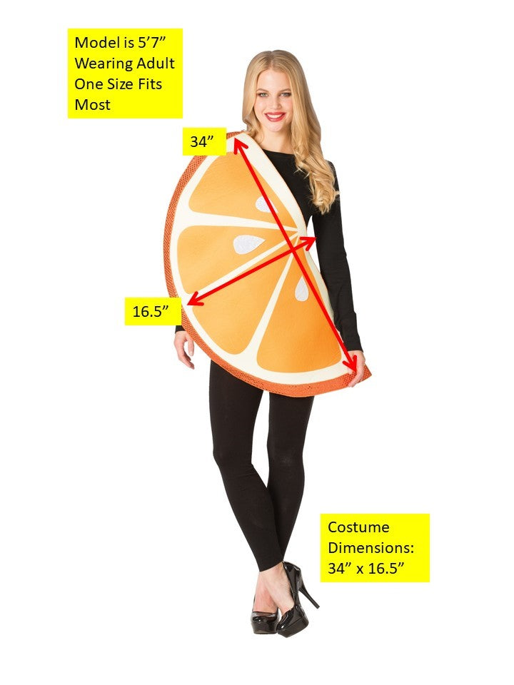 Orange Fruit Slice Halloween Costume, Adult One Size