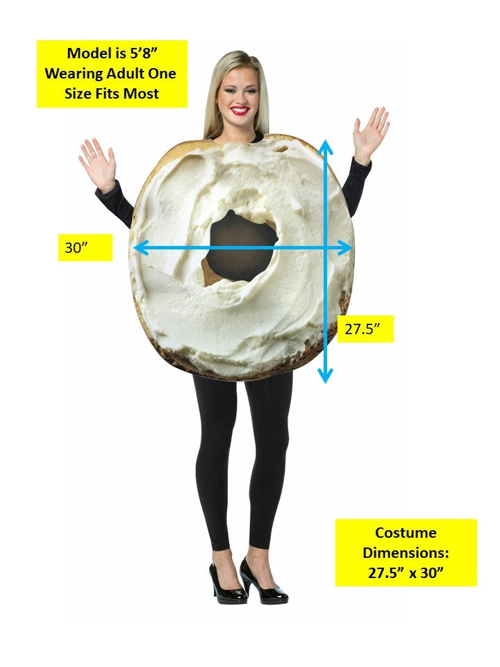 Bagel with Cream Cheese Costume, Adult One Size