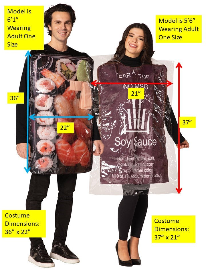 Soy Sauce & Get Real Sushi To Go Couple Costumes, Adult O