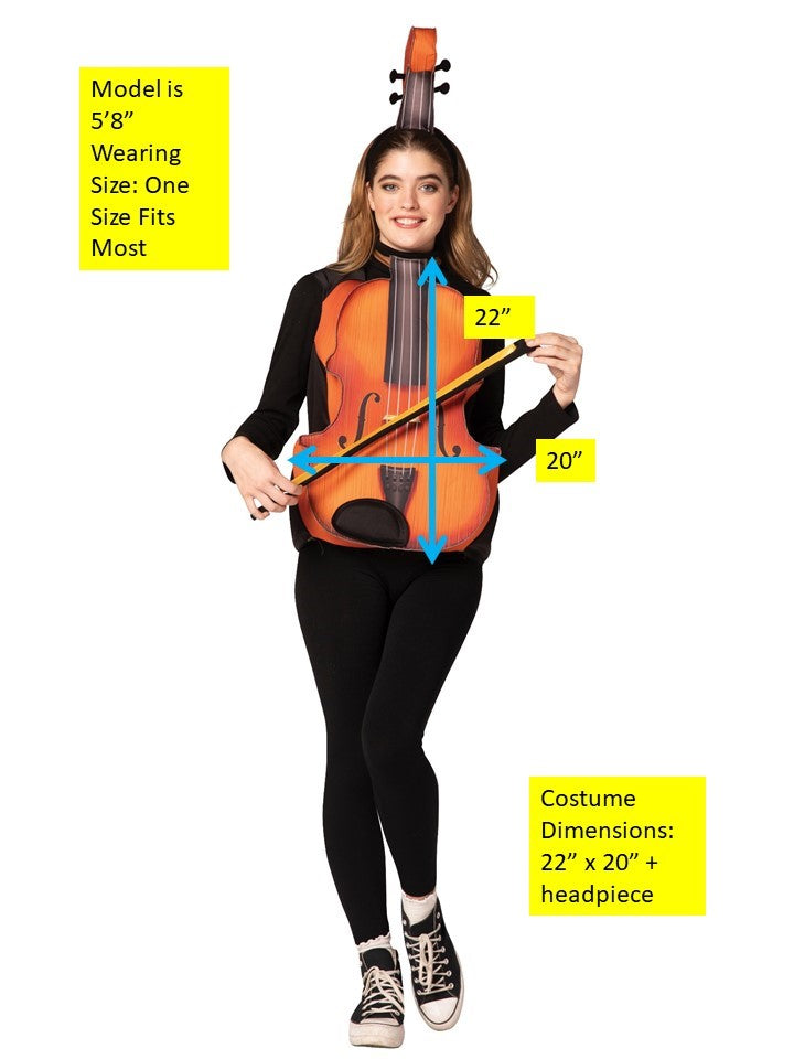 Violin Costume with Sound, Adult One Size