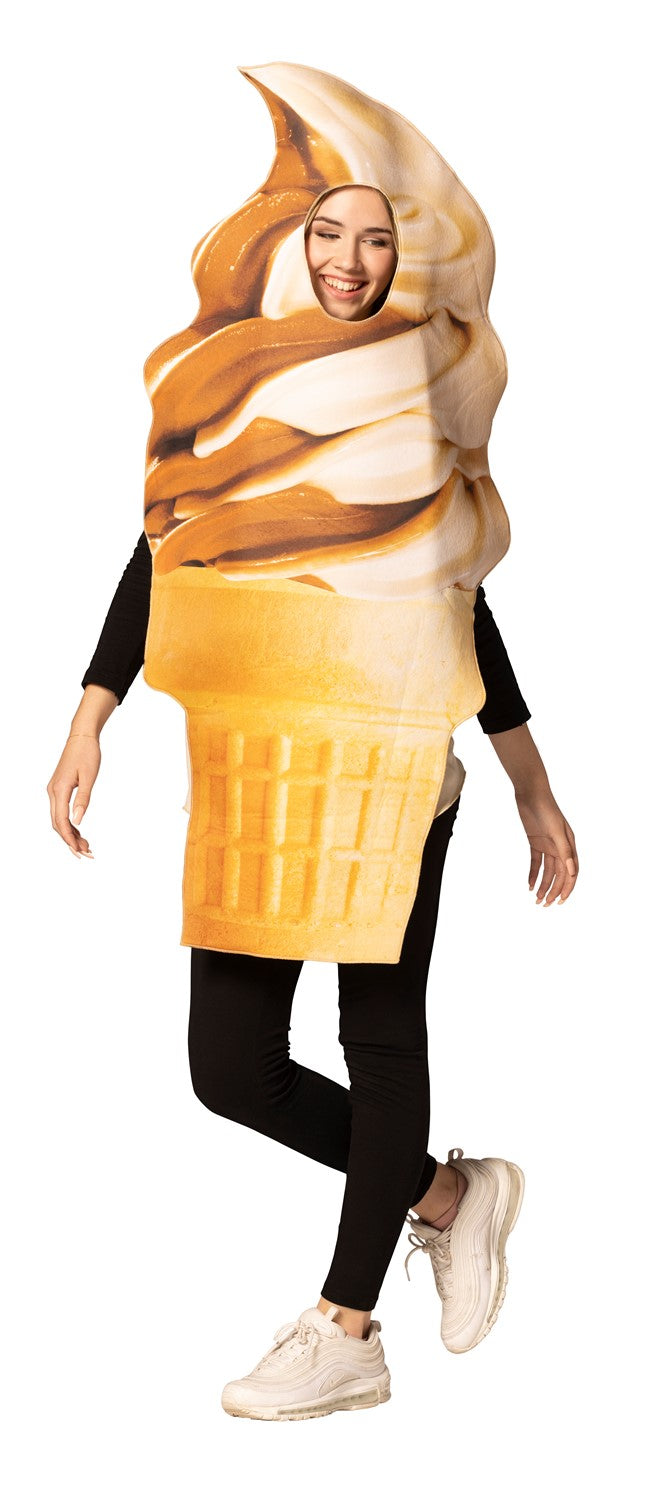 Get Real Soft Serve Ice Cream Cone Costume, Adult One Size