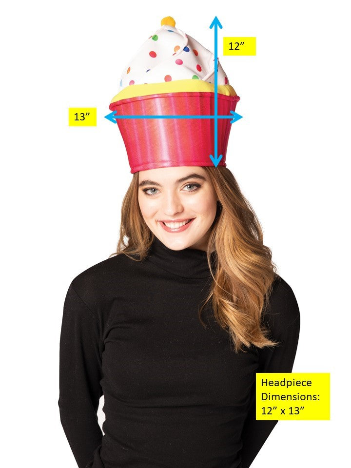 Pink Cupcake Hat Costume, Adult One Size