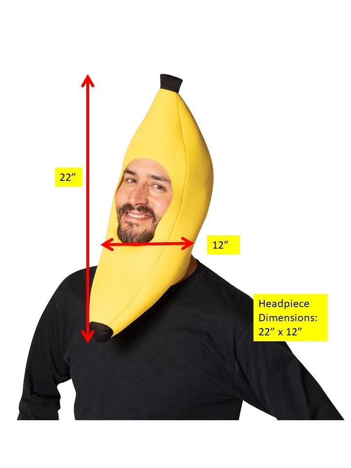 Banana Hat Costume, Adult One Size