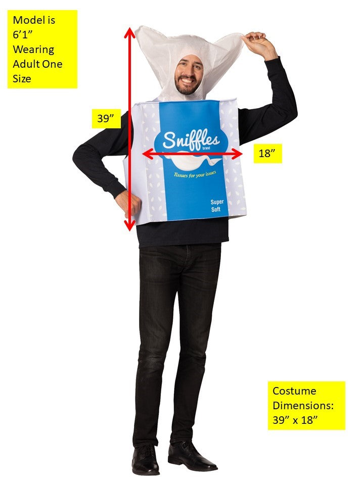 Facial Tissues Box Costume, Adult One Size