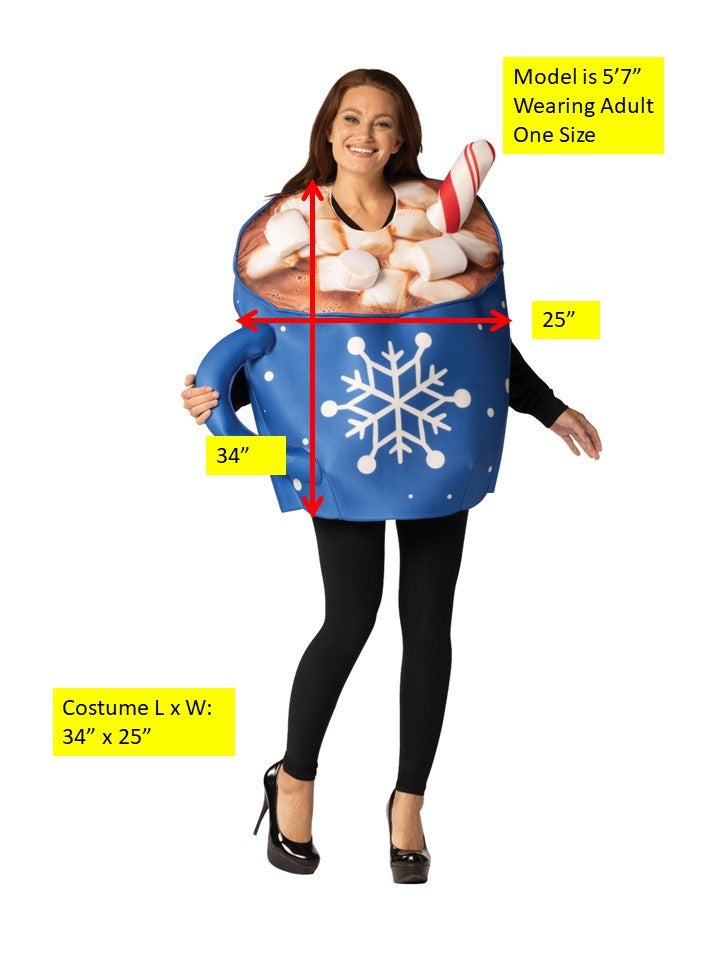 Cup of Hot Chocolate Halloween Costume, Adult One Size