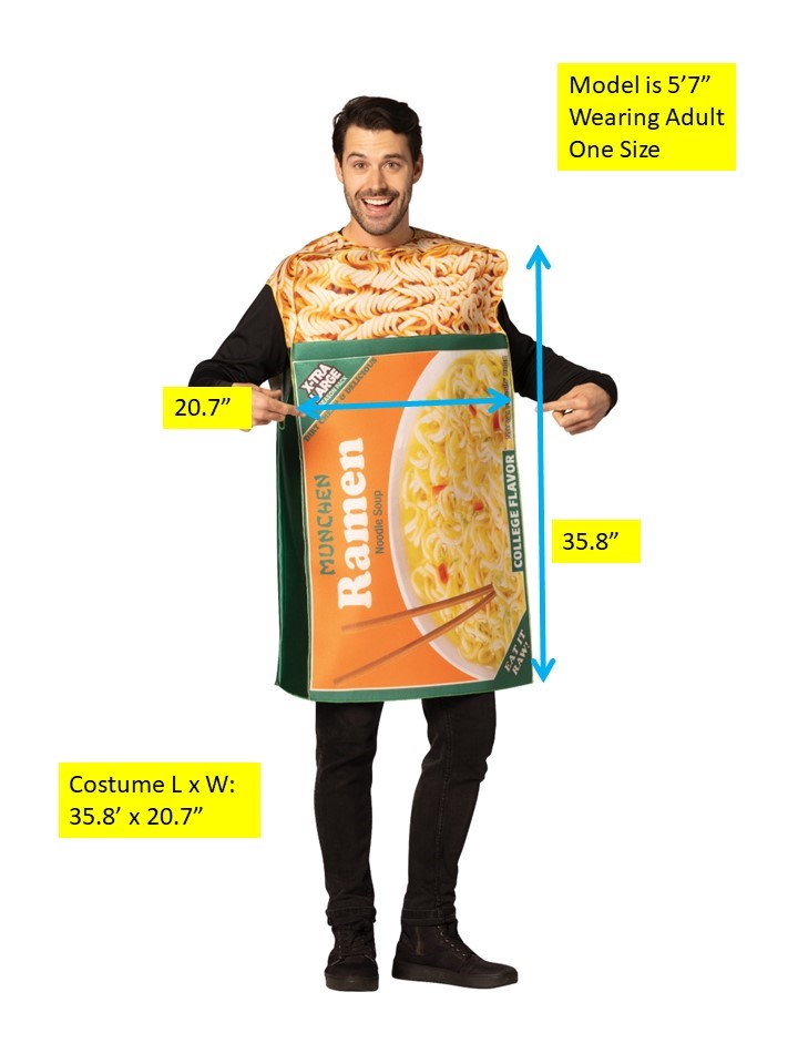 Ramen Noodles Halloween Costume, Adult One Size