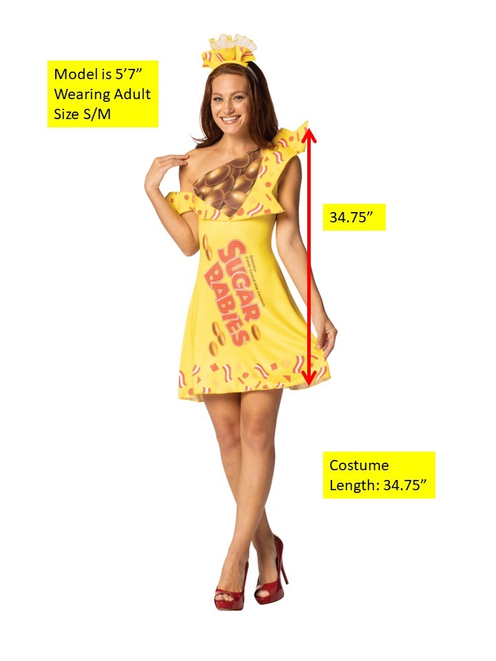 Sugar Babies Dress Halloween Costume, Women's Size M-L (8-14)