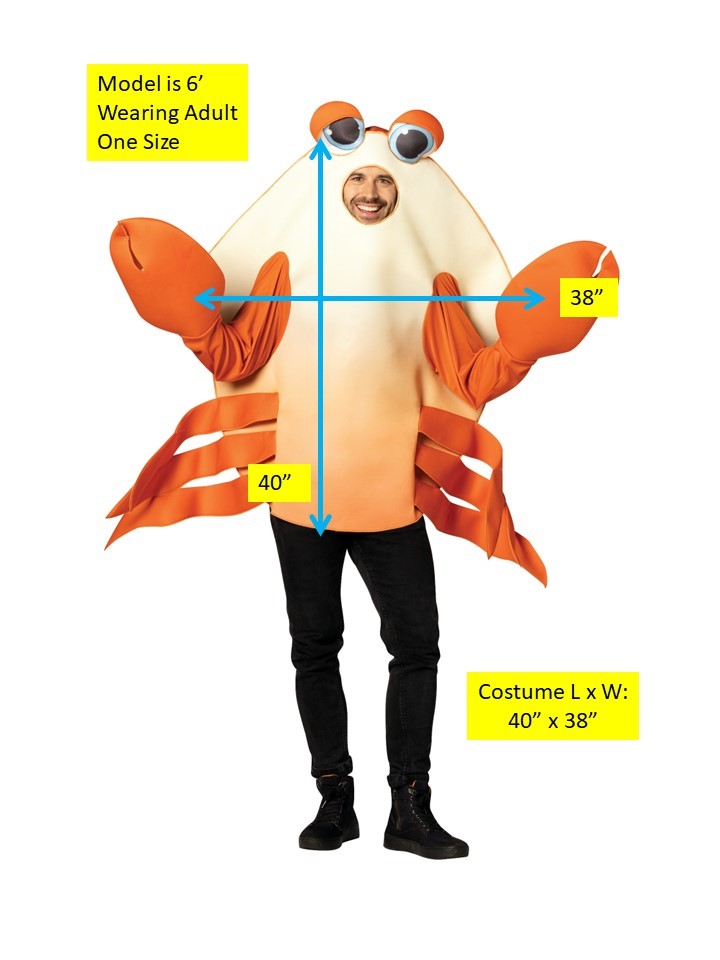 Bay Crab Shellfish Halloween Costume, Adult One Size