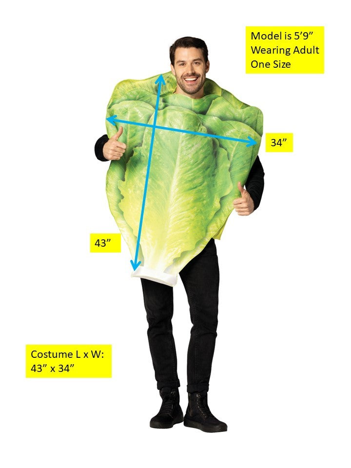 Romaine Lettuce Leaf Halloween Costume, Adult One Size