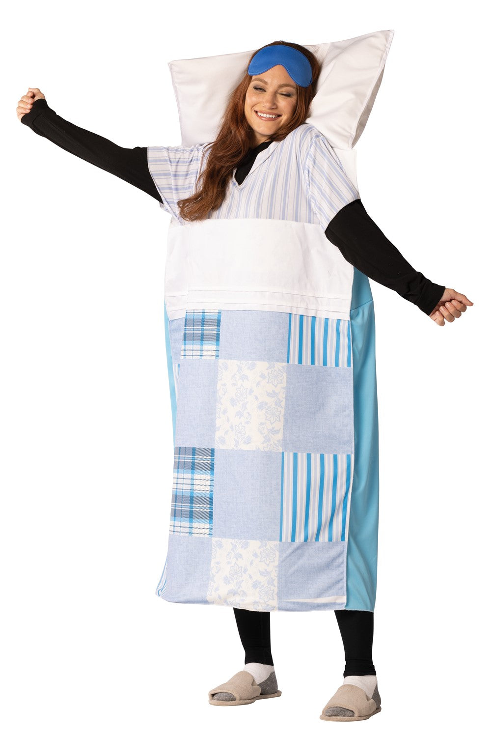 Sleeping Bed w. Pillow & Comforter Halloween Costume, Adult One Size