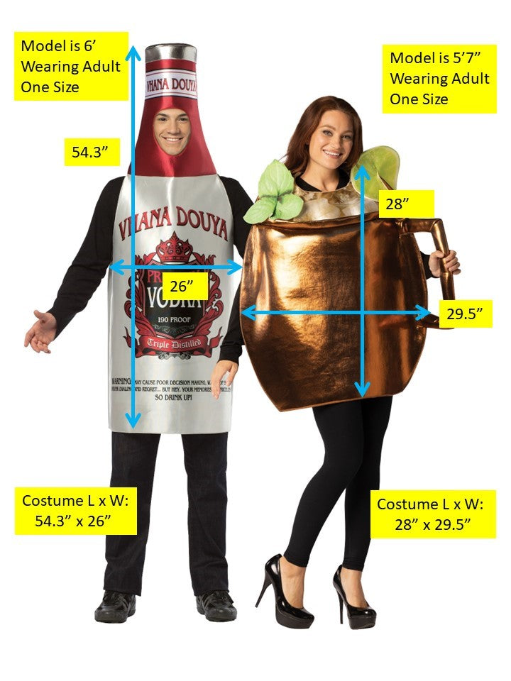 Moscow Mule Mug & Vodka Couples Halloween Costume, Adult One Size