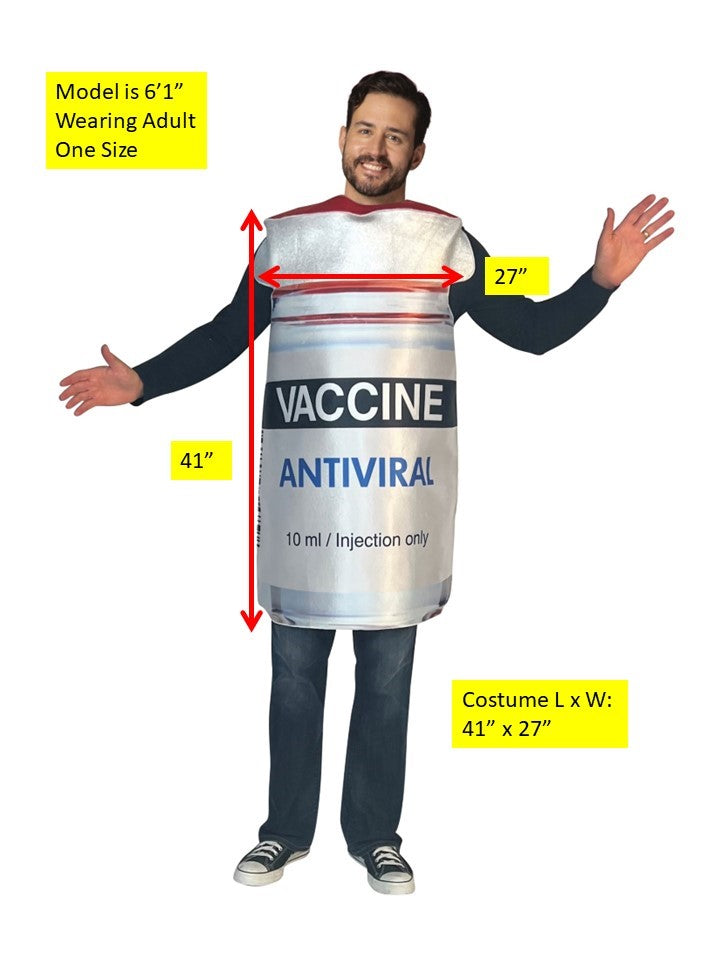 Antiviral Vaccine Bottle Halloween Costume, Adult One Size