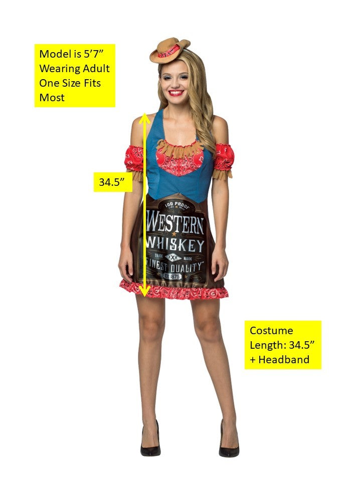 Whiskey Dress Halloween Costume, Women's Size M-L (8-10)