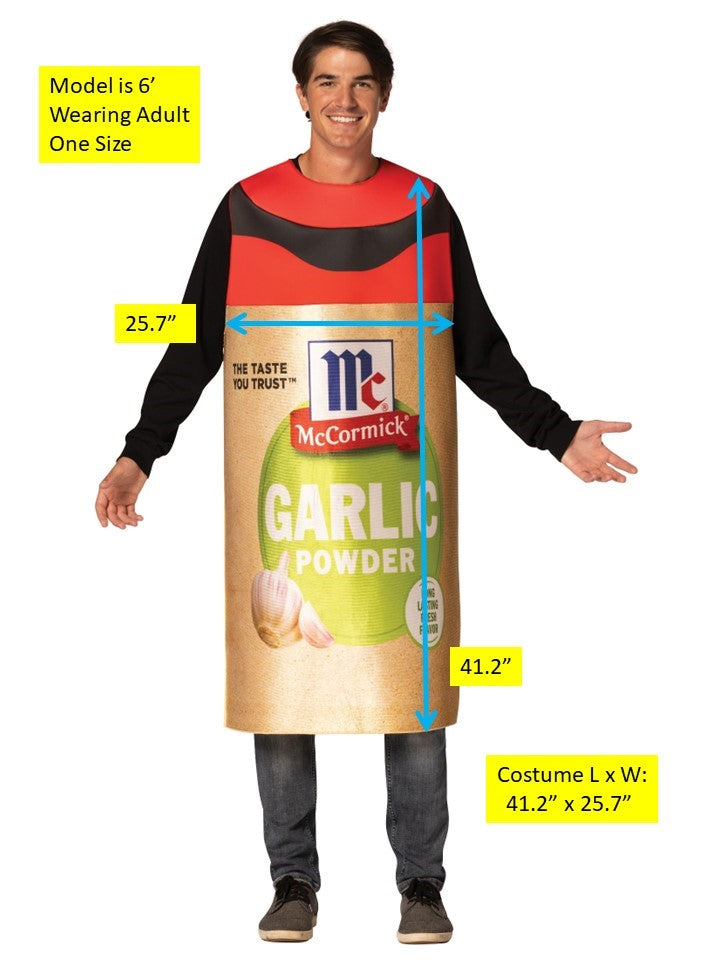 McCormick Garlic Powder Spice Halloween Costume, Adult One Size