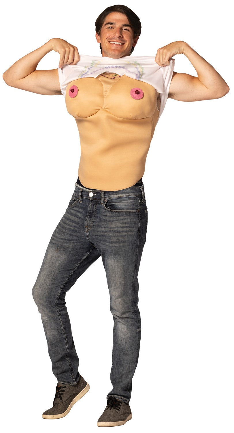 Mardi Gras Flasher Shirt Halloween Costume, Adult One Size