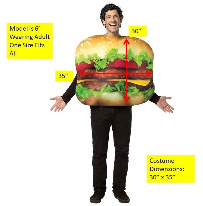 Cheeseburger & French Fries Couples Costume, Adult One Size