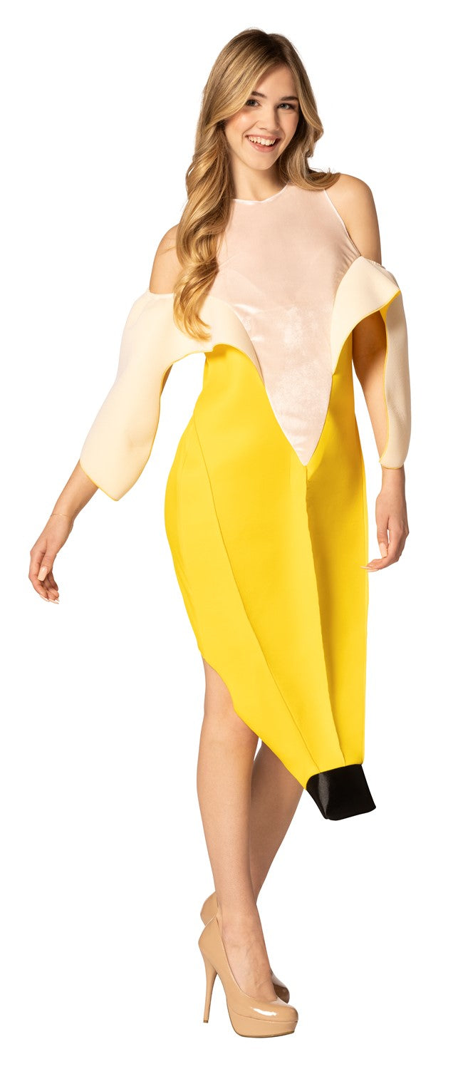 Banana Peeled Dress Halloween Costume, Women's Size 2-8