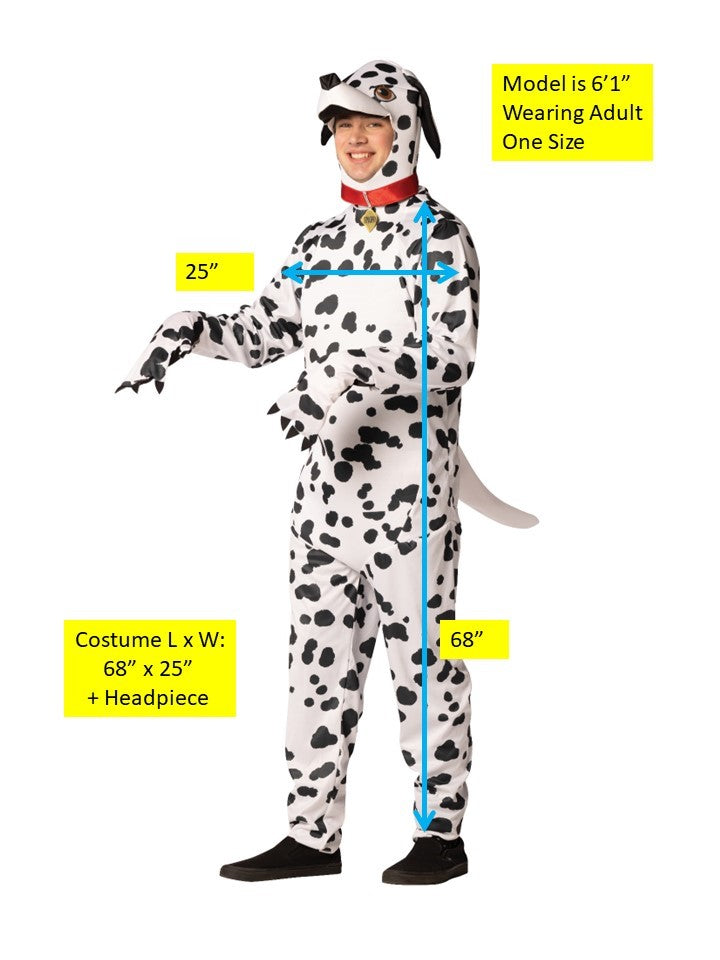 Dalmatian Dog Halloween Costume, Adult One Size