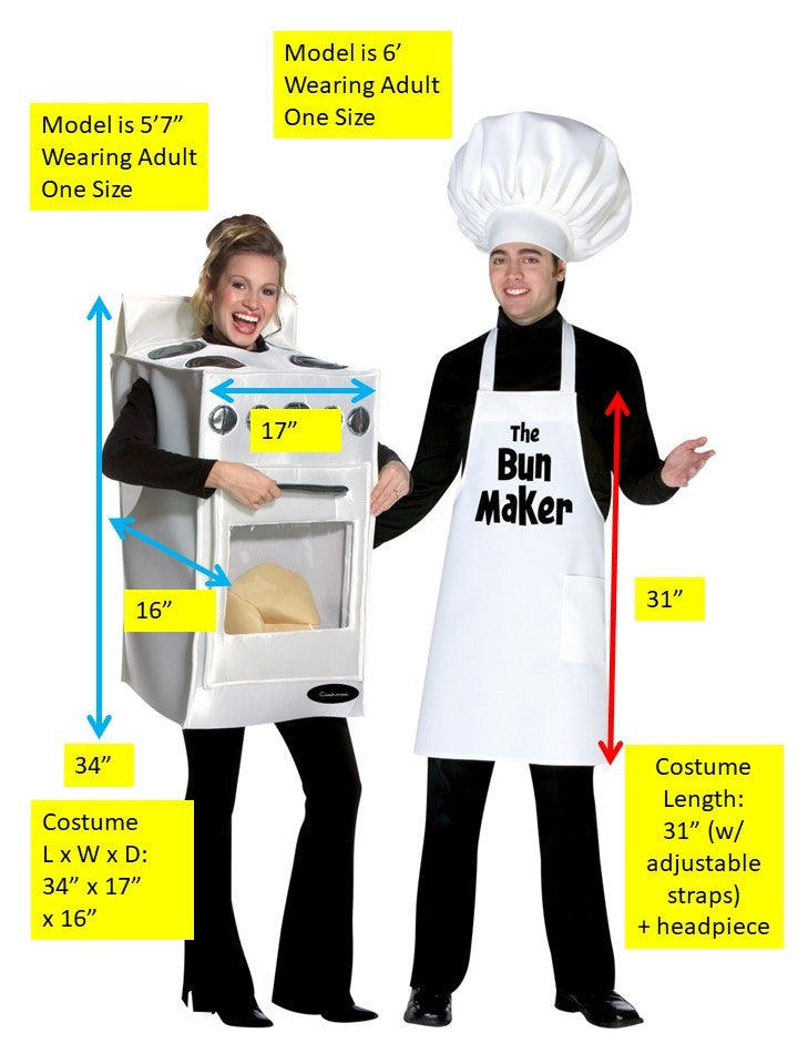 Bun in the Oven Couple Halloween Costume, Adult One Size