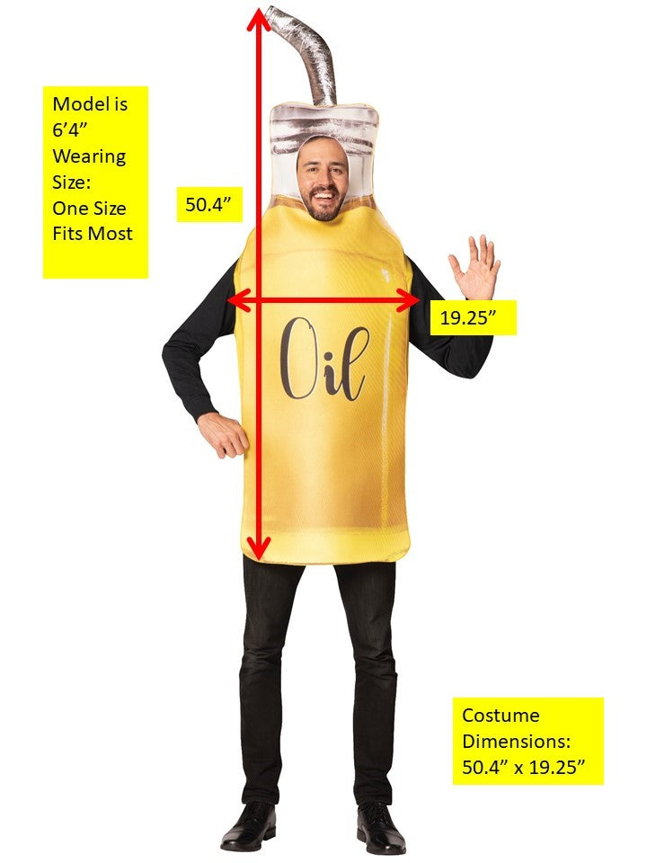 Olive Oil Drizzle Bottle Halloween Costume, Adult One Size