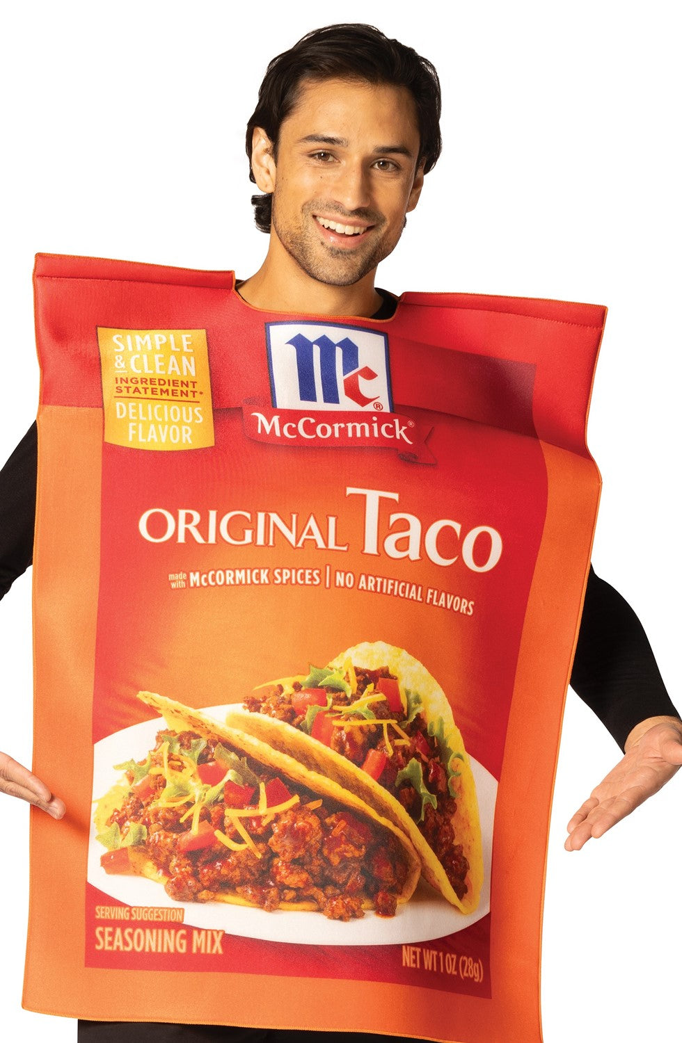 McCormick Taco Seasoning Packet & Taco Couple Costume, Adult One Size