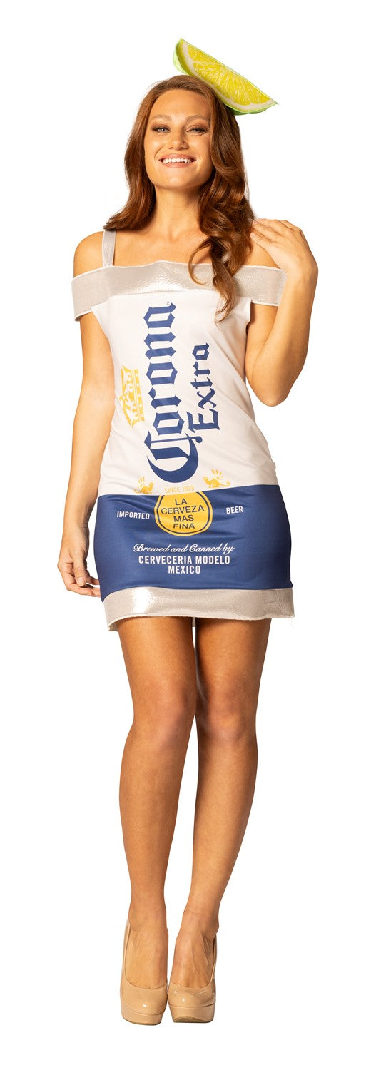 Corona Extra Beer Dress Halloween Costume, Women's Size S-M (2-8)