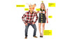 Deer in Headlights Couple Costume, Adult One Size & Women's Dress Size 4-10