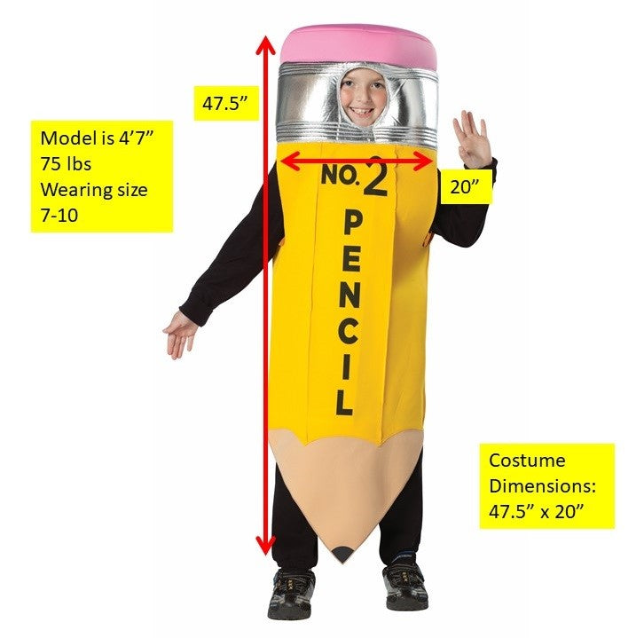 #2 Pencil Costume, Child Size 7-10