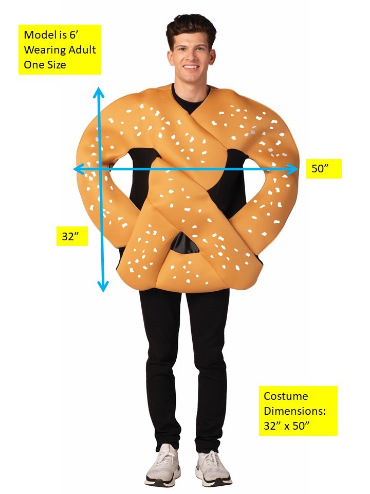 Bendable Pretzel Halloween Costume, Adult One Size