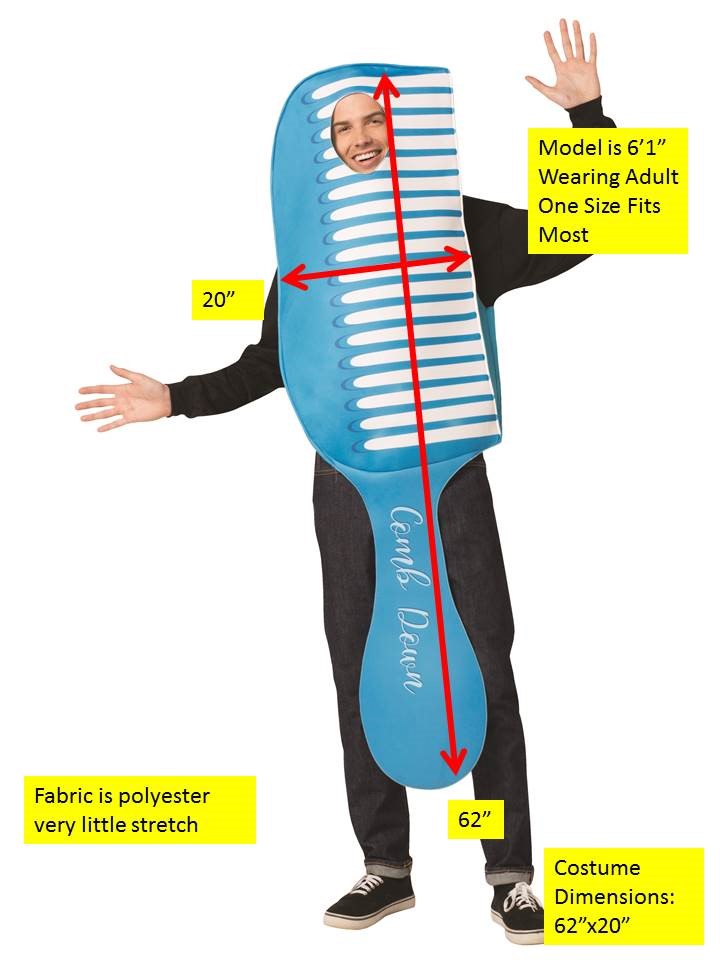 Comb Halloween Costume, Adult One Size