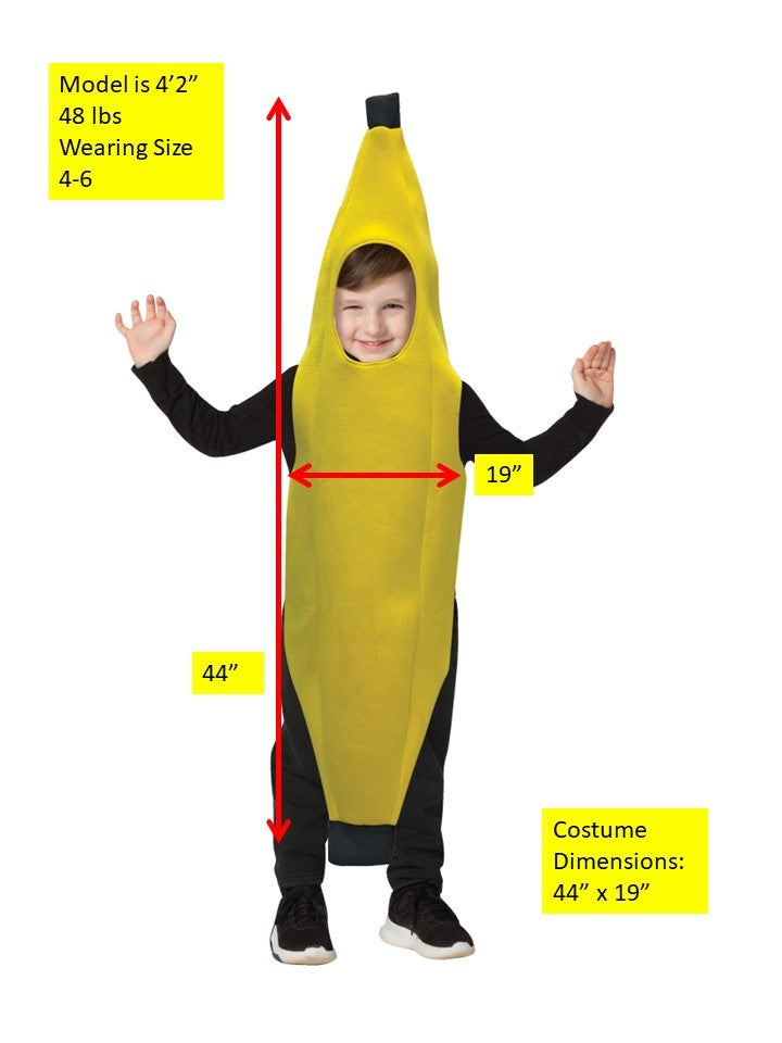 Ultimate Banana Halloween Costume, Child Size 4-6