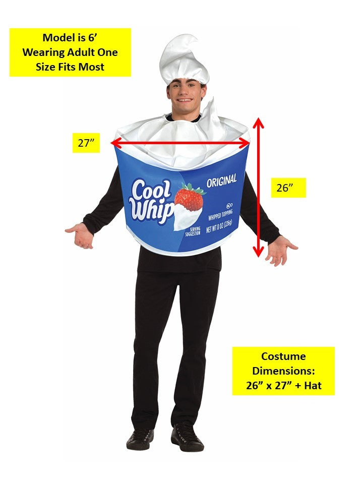 Kraft Cool Whip Costume, Adult One Size