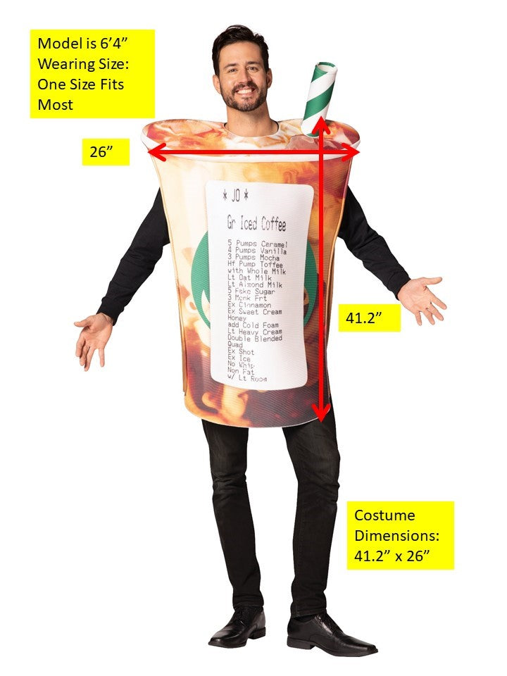 Barista's Nightmare Coffee Cup Costume, Adult One Size