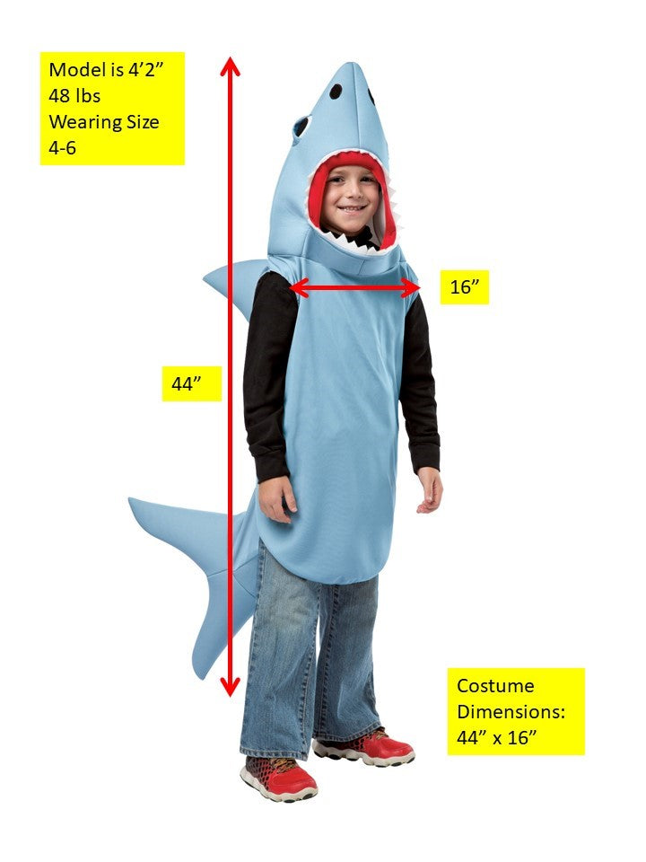 Blue Sand Shark Costume, Child Size 4-6X